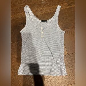 Brandy Melville Blue and White Striped Tank